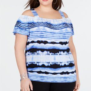 INC Cold Shoulder Plus Size Top